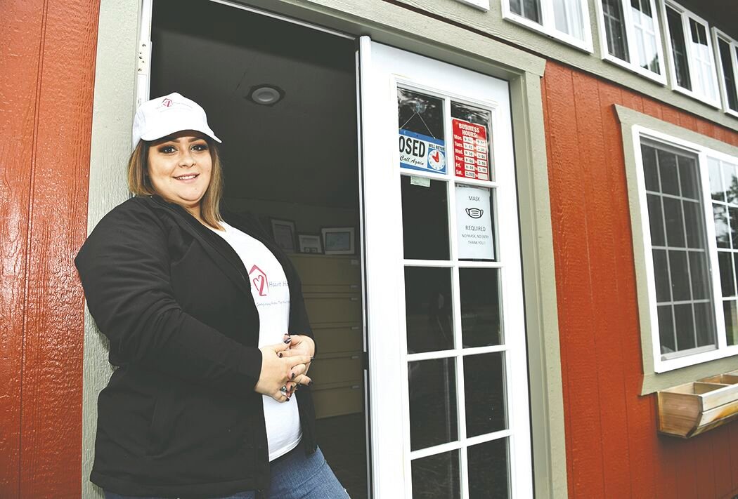 Churrell Maguire, president of Heart 2 Heart Homecare in Yelm, christened her business in January 2020 just before COVID-19 staggered Washington. She's seen here at her rural Yelm office on Wednesday, Jan. 27.