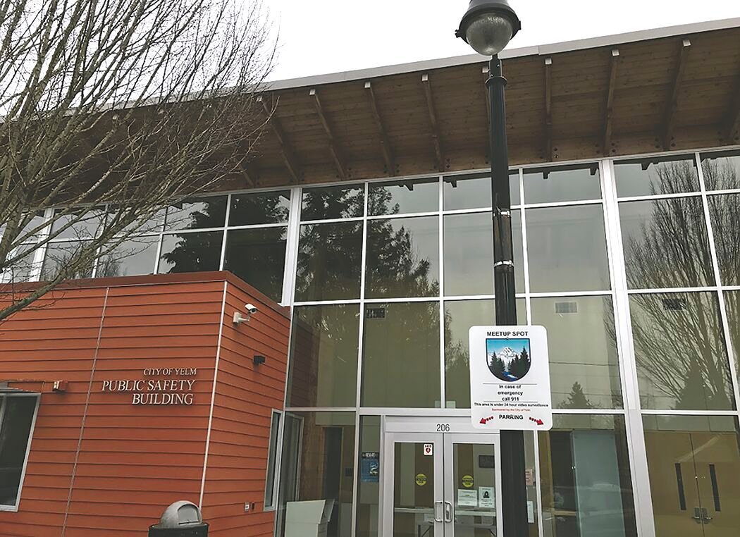 The city of Yelm recently installed a neutral “meetup spot” where residents using online buying and trading markets can meet up to exchange goods. The site has 24-hour camera surveillance with two spots reserved for the exchange point located outside the Yelm Public Safety Building.