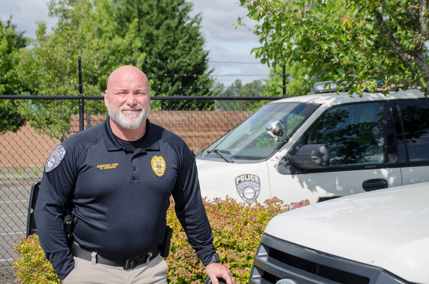 Yelm Police Department Assistant Chief Rob Carlson poses for a picture in this file photo.