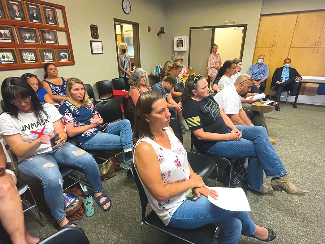 By the end of the Yelm Community Schools board of directrs meeting, there was standing room only, with folks concerned about the district's reopeing plan.