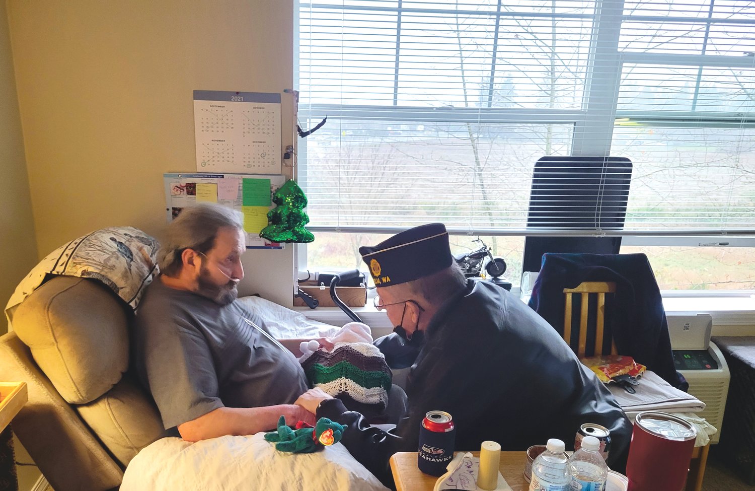 The American Legion Post 164 visits with veterans at Prestige Senior Living Rosemont and Easthaven Villa on Tuesday, Dec. 21.