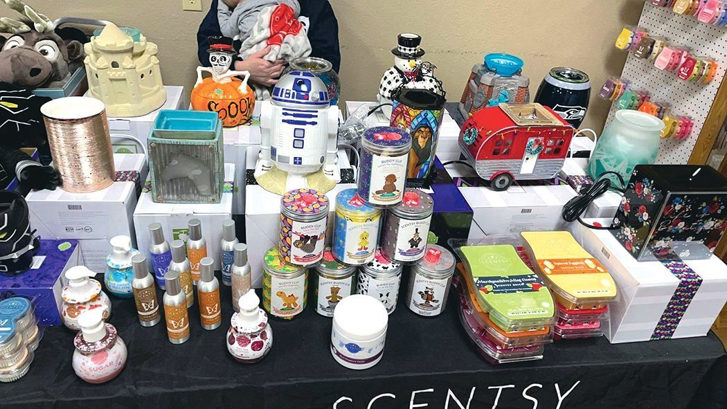 A Scentsy shop sets up at the Nisqually Moose Lodge at a recent vendor fair hosted Pop Up Vendors Gallore.
