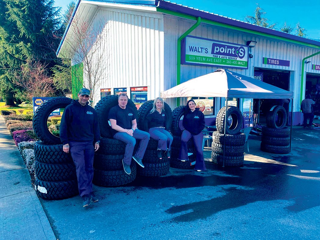 Jennifer and Gilbert Palmer recently took over as owners of Walt’s Point S Tires in Yelm.