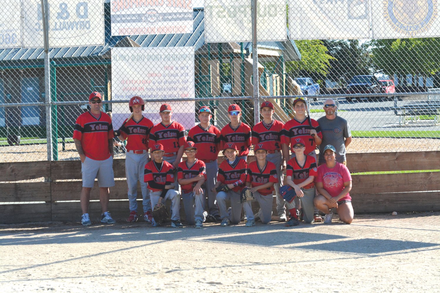 The Nisqually Basin 12U Yelm All Star team poses  for a photo.