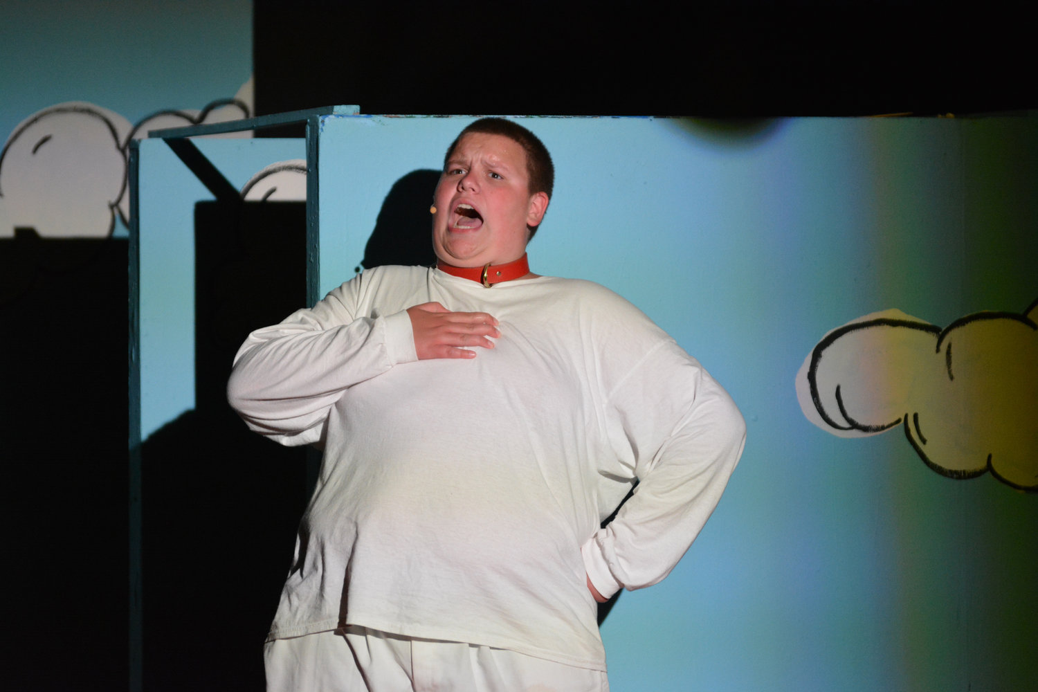 “Snoopy” made the most of his solo performance in the midst of the Tenino Young at Heart Theatre’s play, “You’re a Good Man, Charlie Brown.”