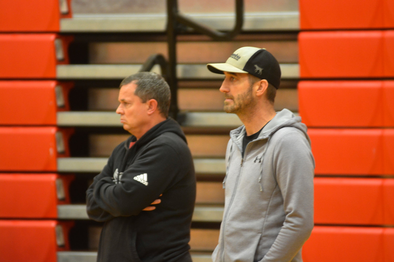 Head coach Dave Wasankari watches his players during a recent practice.