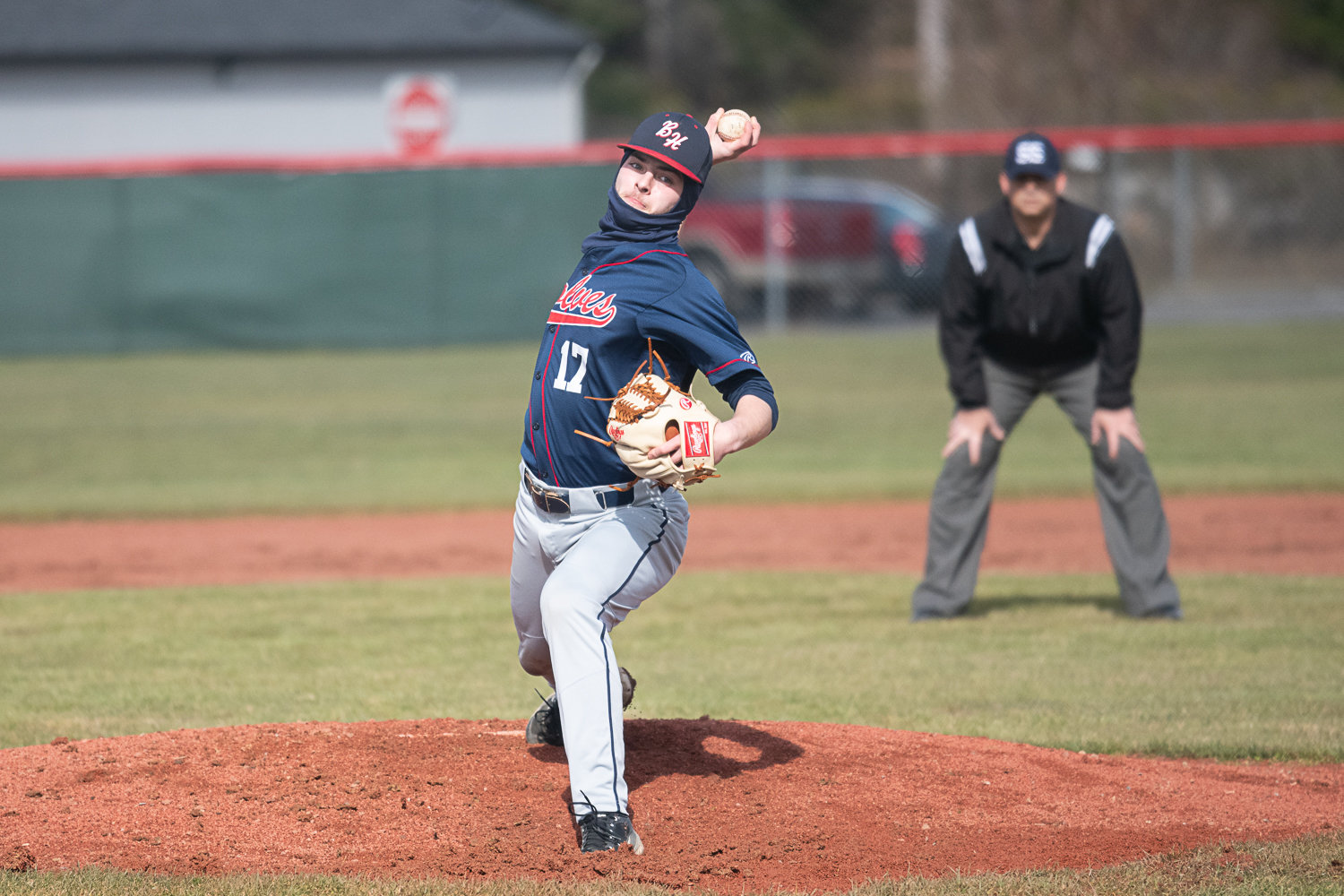 Xander Shepler throws a pitch during Black Hills' 7-4 loss at Tenino on March 14.