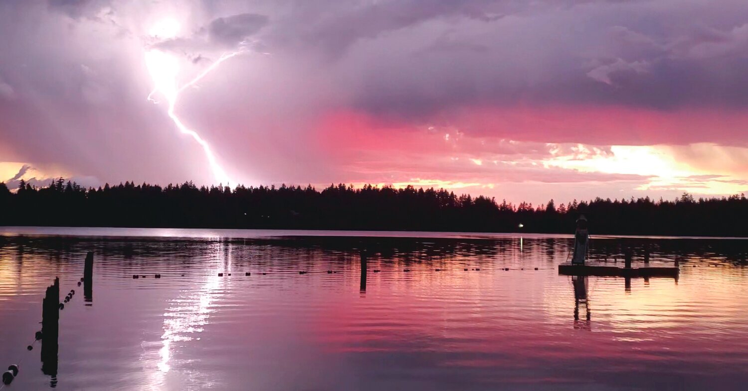 This lightning photo was captured by Julie Smith on Monday, May 15, at Sunset Beach in Clearwood.