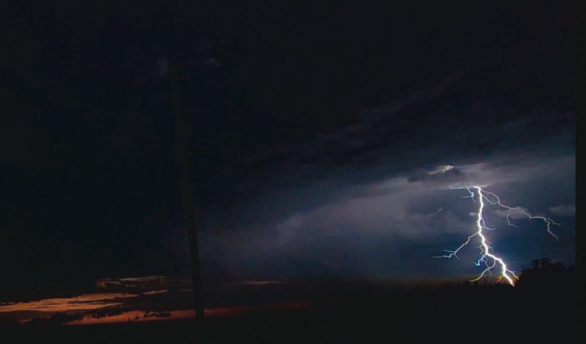 Valerie Schwindt took this photo of lightning near Deschutes Falls on Monday, May 15.