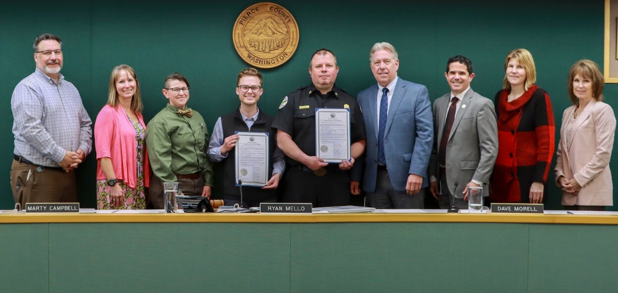 The Pierce County Council proclaimed May as Wildfire Awareness Month at its meeting on May 2.