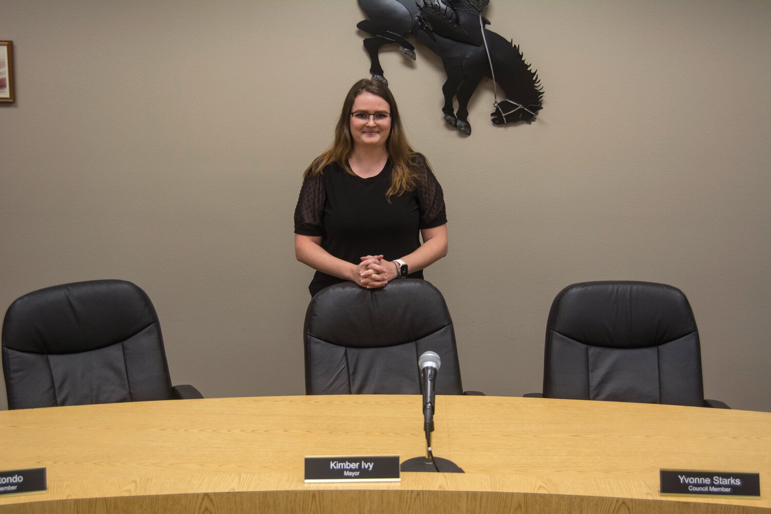 Roy Mayor Kimber Ivy at her desk at Roy City Hall on Aug. 7. Ivy told the Nisqually Valley News that allegations of financial discrepancies made in March were determined to be unfounded.